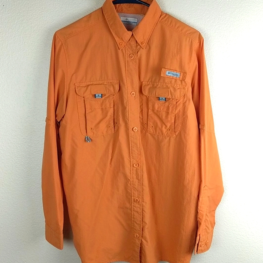 Columbia orange size medium sport shirt - Picture 1 of 5